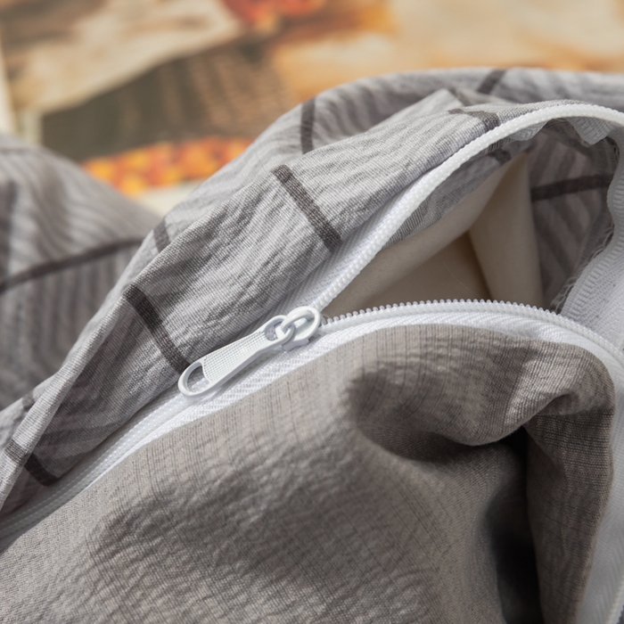 91家纺网 家纺一手货源 找家纺 铭浩家纺 2026春夏新款云感双层皱皱纱四件套 心动条纹