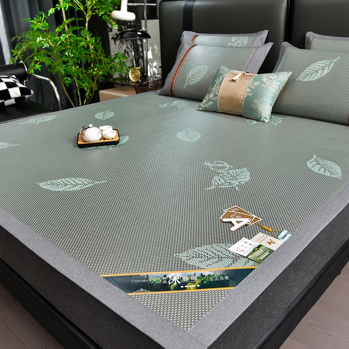 91家纺网 家纺一手货源 找家纺 （总）小牛席业 2026新款加厚款叶语冰藤席系列