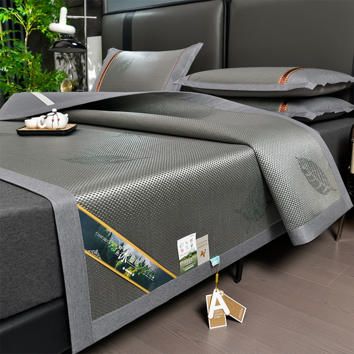 91家纺网 家纺一手货源 找家纺 （总）小牛席业 2026新款加厚款叶语冰藤席系列