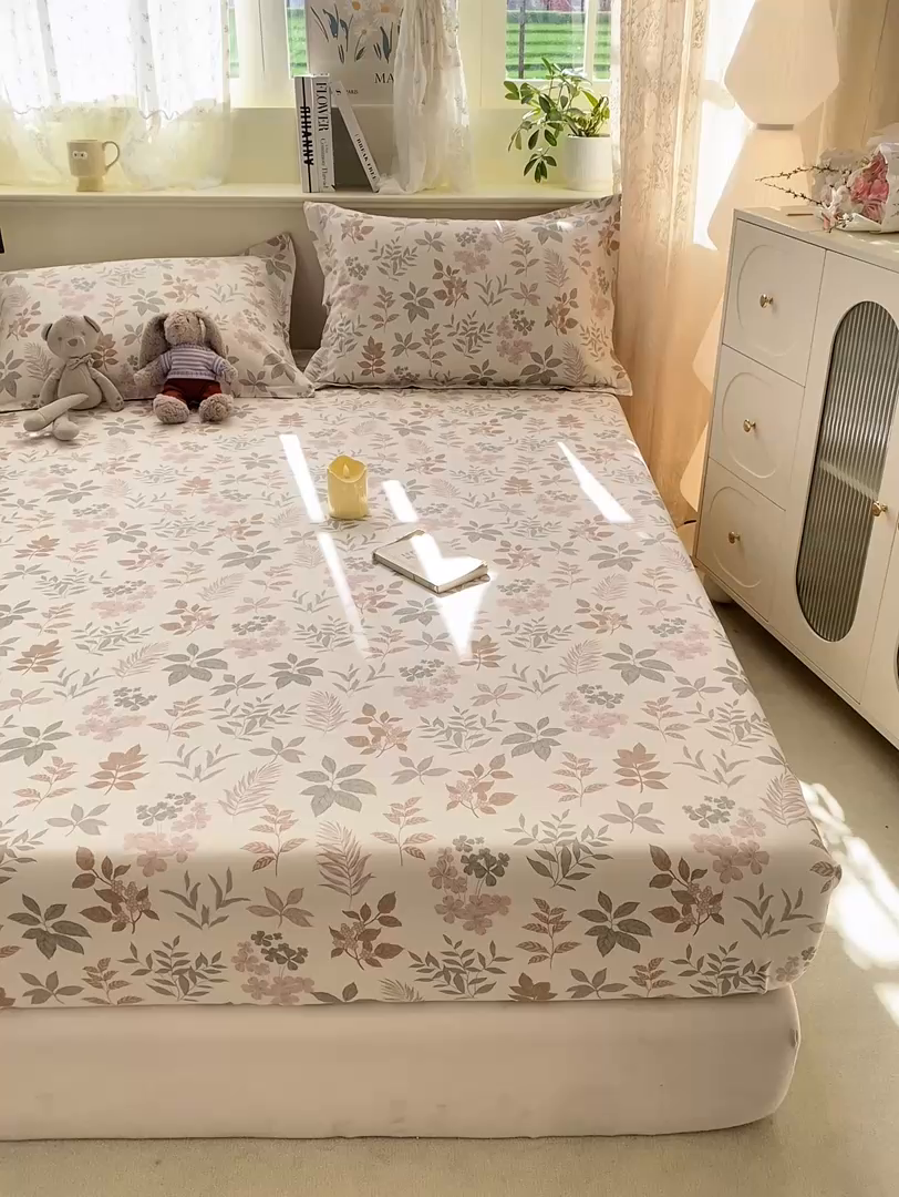 91家纺网 家纺一手货源 找家纺 女子家纺 2026新款全棉纯棉印花小清新系列单床笠单品床笠床笠单件 洛克庄园红