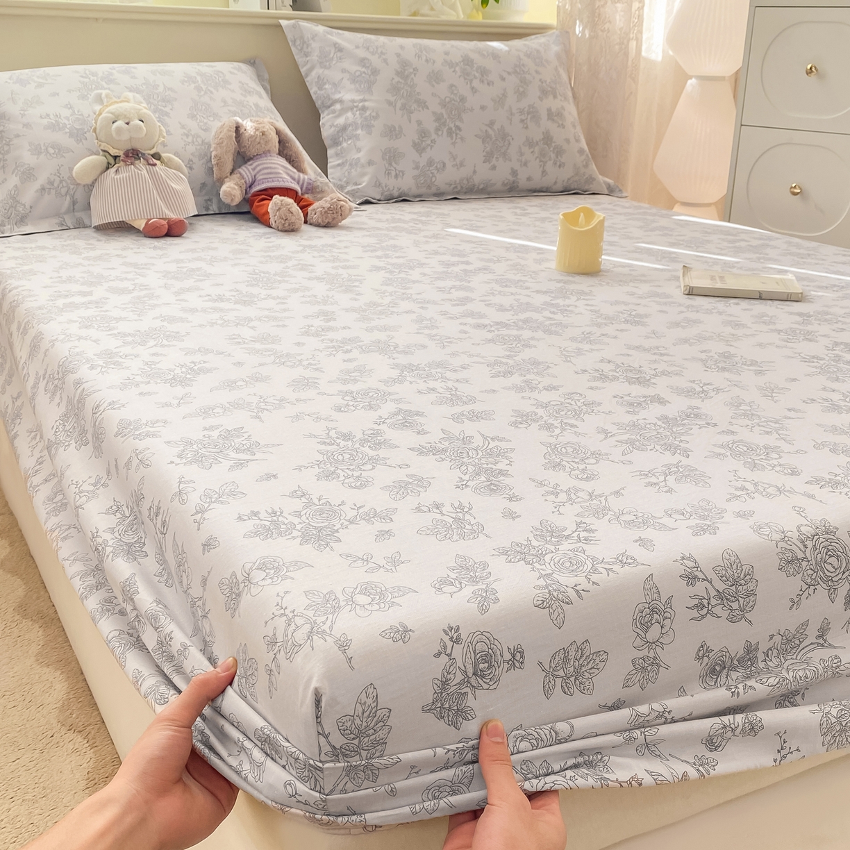 女子家纺 2026新款全棉纯棉印花小清新系列单床笠单品床笠床笠单件 摩菲