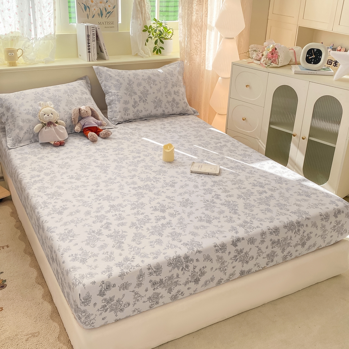 91家纺网 家纺一手货源 找家纺 女子家纺 2026新款全棉纯棉印花小清新系列单床笠单品床笠床笠单件 摩菲