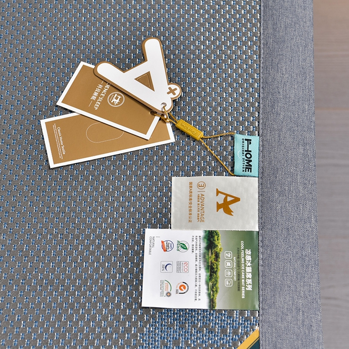 91家纺网 家纺一手货源 找家纺 小牛席业 2026新款加厚款叶语冰藤席系列 加厚款-叶语冰藤席-蓝色