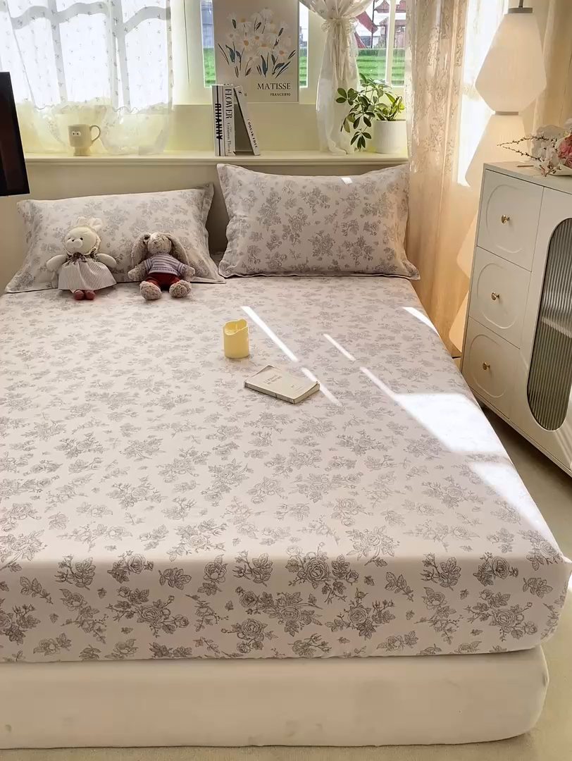 91家纺网 家纺一手货源 找家纺 女子家纺 2026新款全棉纯棉印花小清新系列单床笠单品床笠床笠单件 摩菲