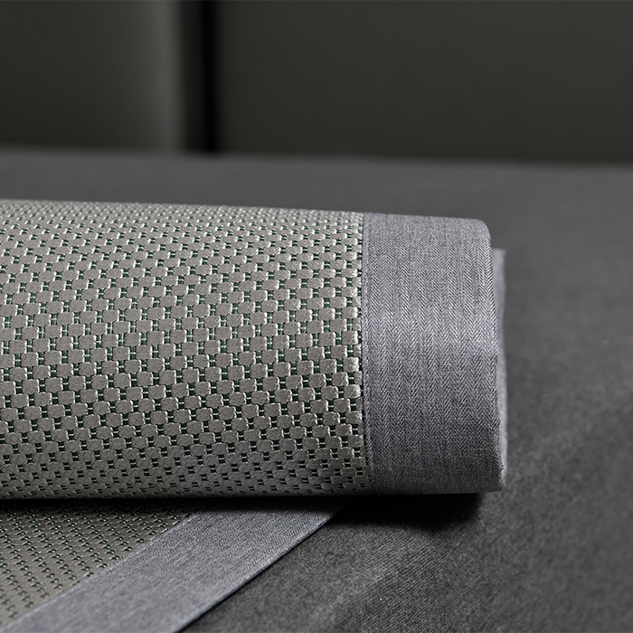 91家纺网 家纺一手货源 找家纺 小牛席业 2026新款加厚款叶语冰藤席系列 加厚款-叶语冰藤席-墨绿