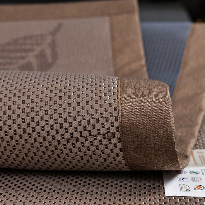 91家纺网 家纺一手货源 找家纺 小牛席业 2026新款加厚款叶语冰藤席系列 加厚款-叶语冰藤席-香槟