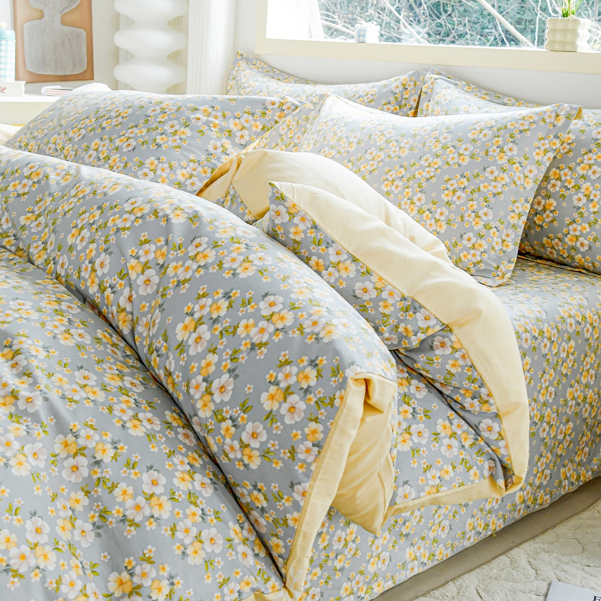 91家纺网 家纺一手货源 找家纺 缘舒家纺 2026新款全棉纯棉印花单被套被套单件 繁花