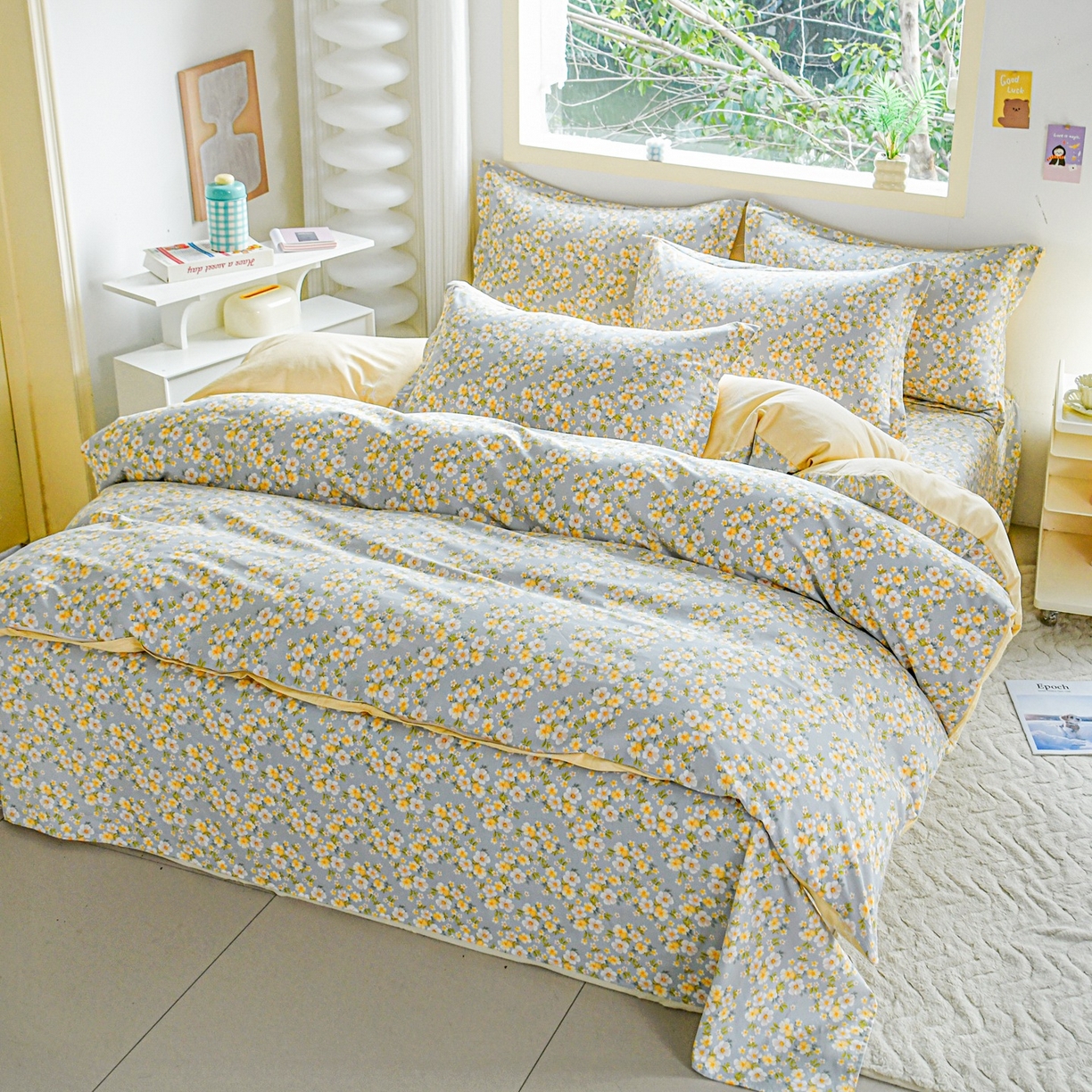 91家纺网 家纺一手货源 找家纺 缘舒家纺 2026新款全棉纯棉印花单被套被套单件 繁花