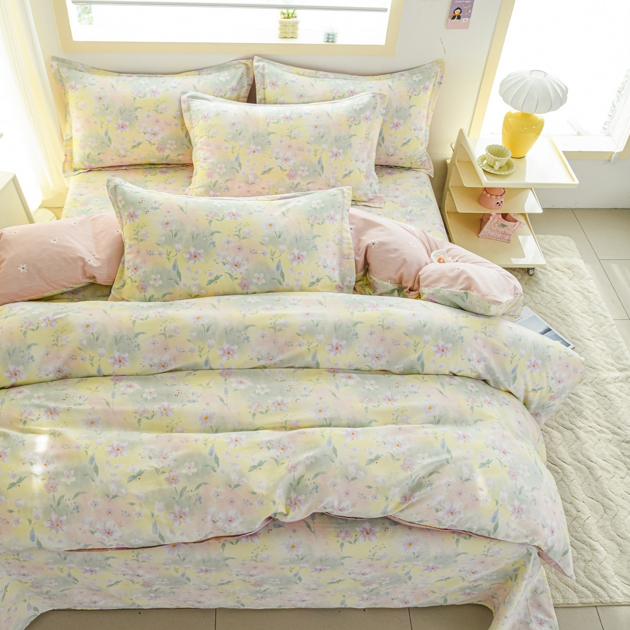 91家纺网 家纺一手货源 找家纺 缘舒家纺 2026新款全棉纯棉印花单被套被套单件 风堇