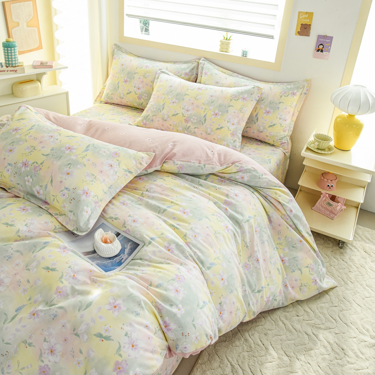 91家纺网 家纺一手货源 找家纺 缘舒家纺 2026新款全棉纯棉印花单被套被套单件 风堇