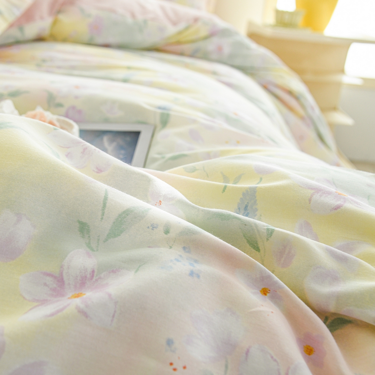 91家纺网 家纺一手货源 找家纺 缘舒家纺 2026新款全棉纯棉印花单被套被套单件 风堇