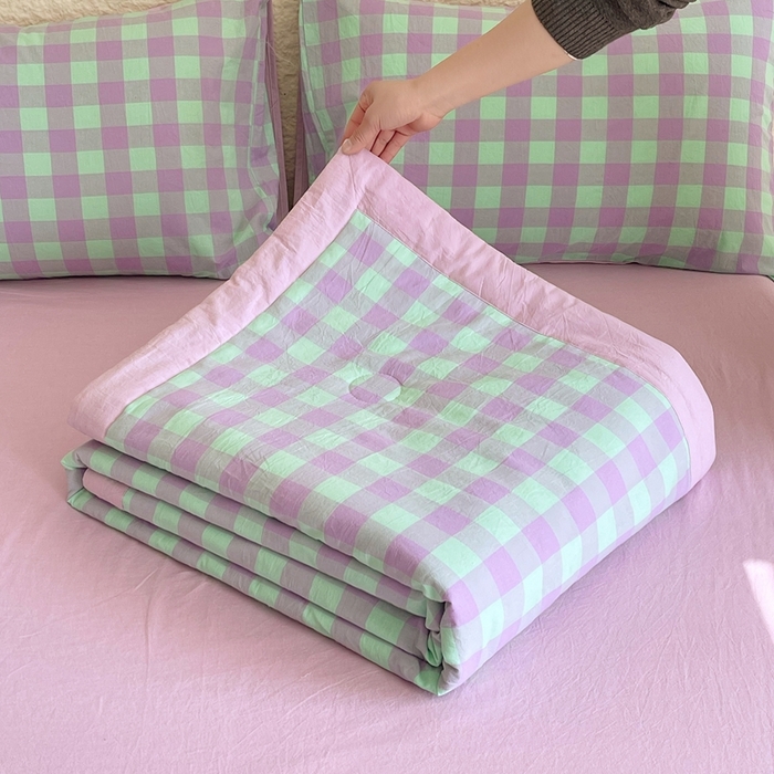 91家纺网 家纺一手货源 找家纺 （总）宝士康家纺 2026新款10A抗菌无印风单夏被/夏被四件套 被子被芯