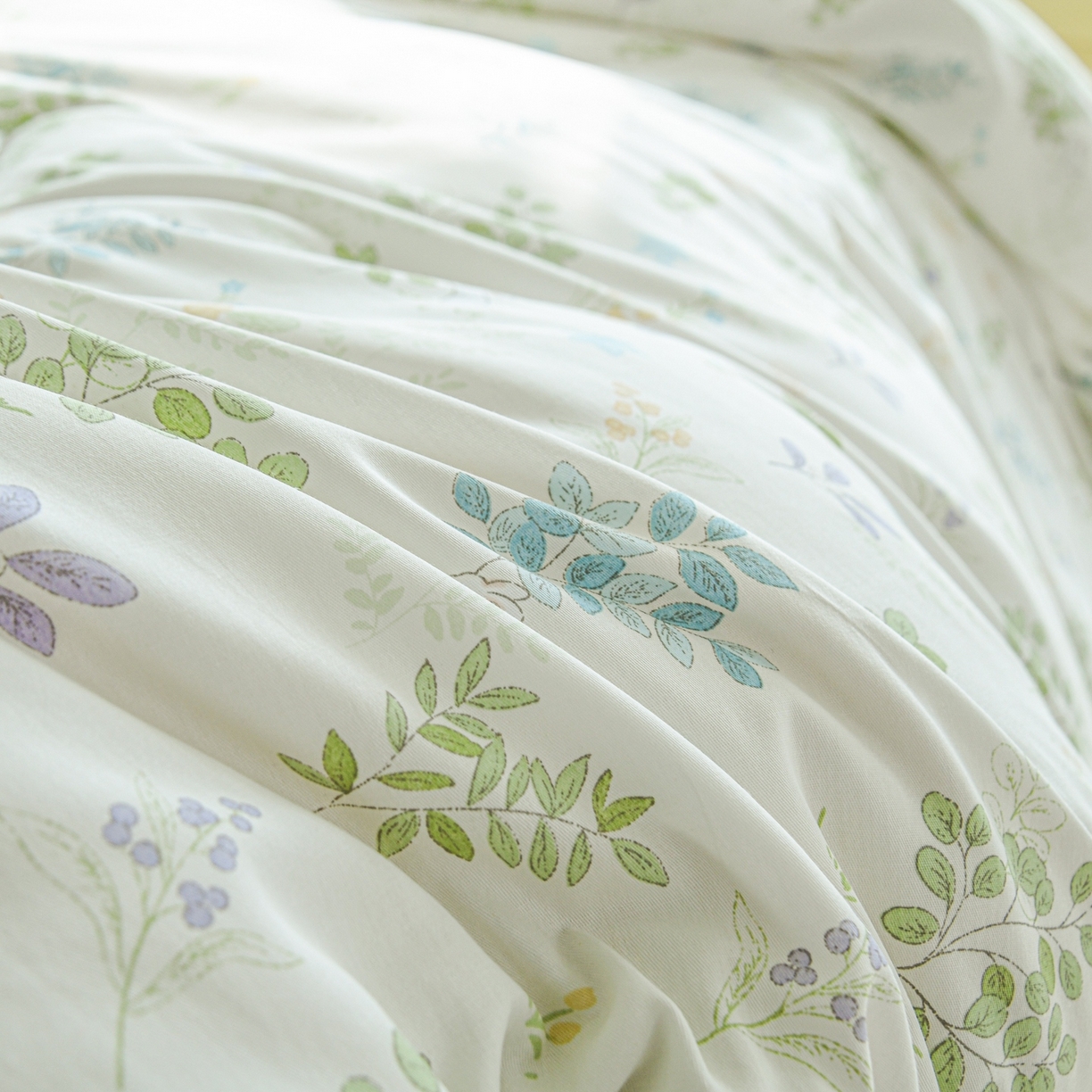 91家纺网 家纺一手货源 找家纺 缘舒家纺 2026新款全棉纯棉印花单被套被套单件 花丛小艺