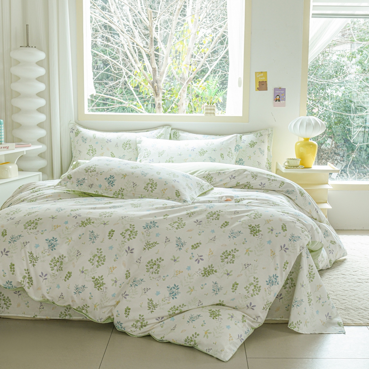 91家纺网 家纺一手货源 找家纺 缘舒家纺 2026新款全棉纯棉印花单被套被套单件 花丛小艺