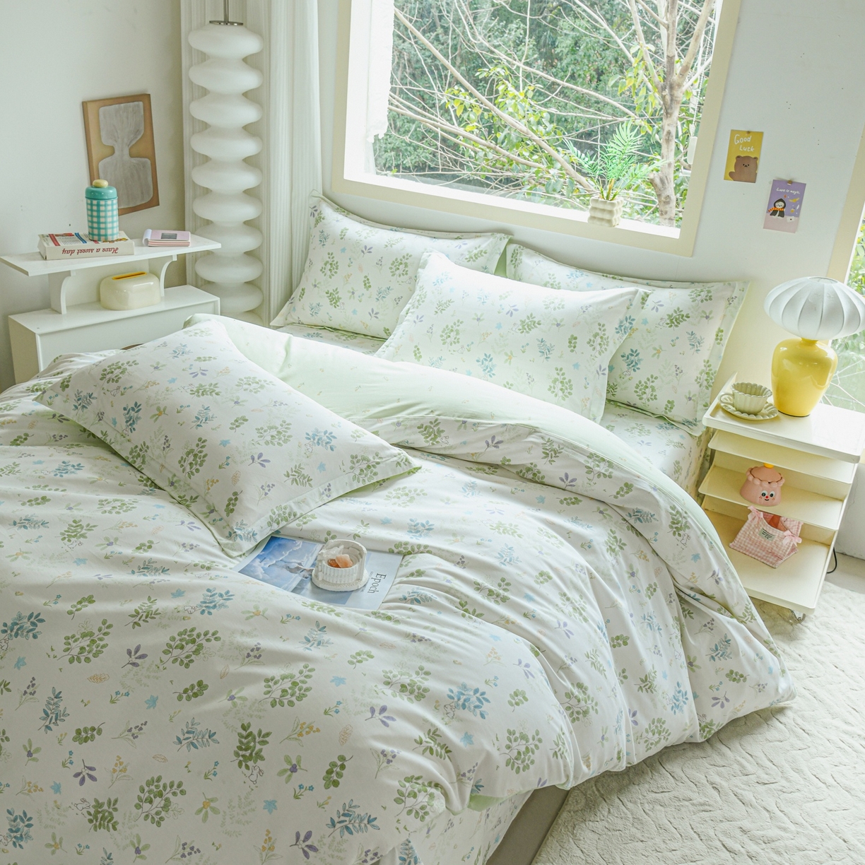 91家纺网 家纺一手货源 找家纺 缘舒家纺 2026新款全棉纯棉印花单被套被套单件 花丛小艺