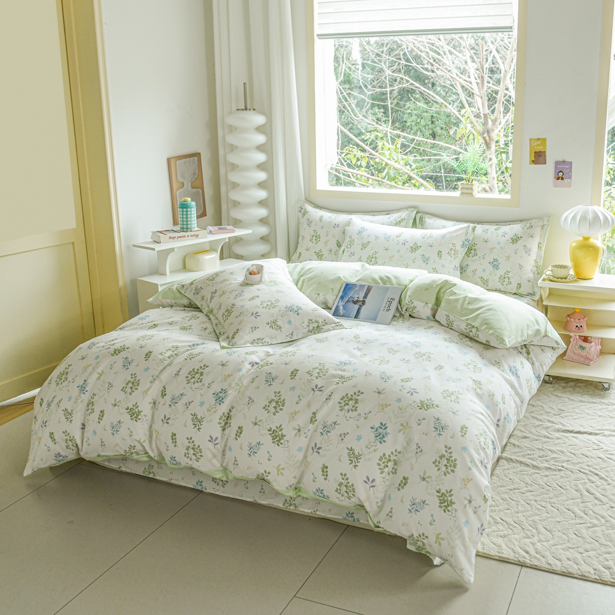 91家纺网 家纺一手货源 找家纺 缘舒家纺 2026新款全棉纯棉印花单被套被套单件 花丛小艺