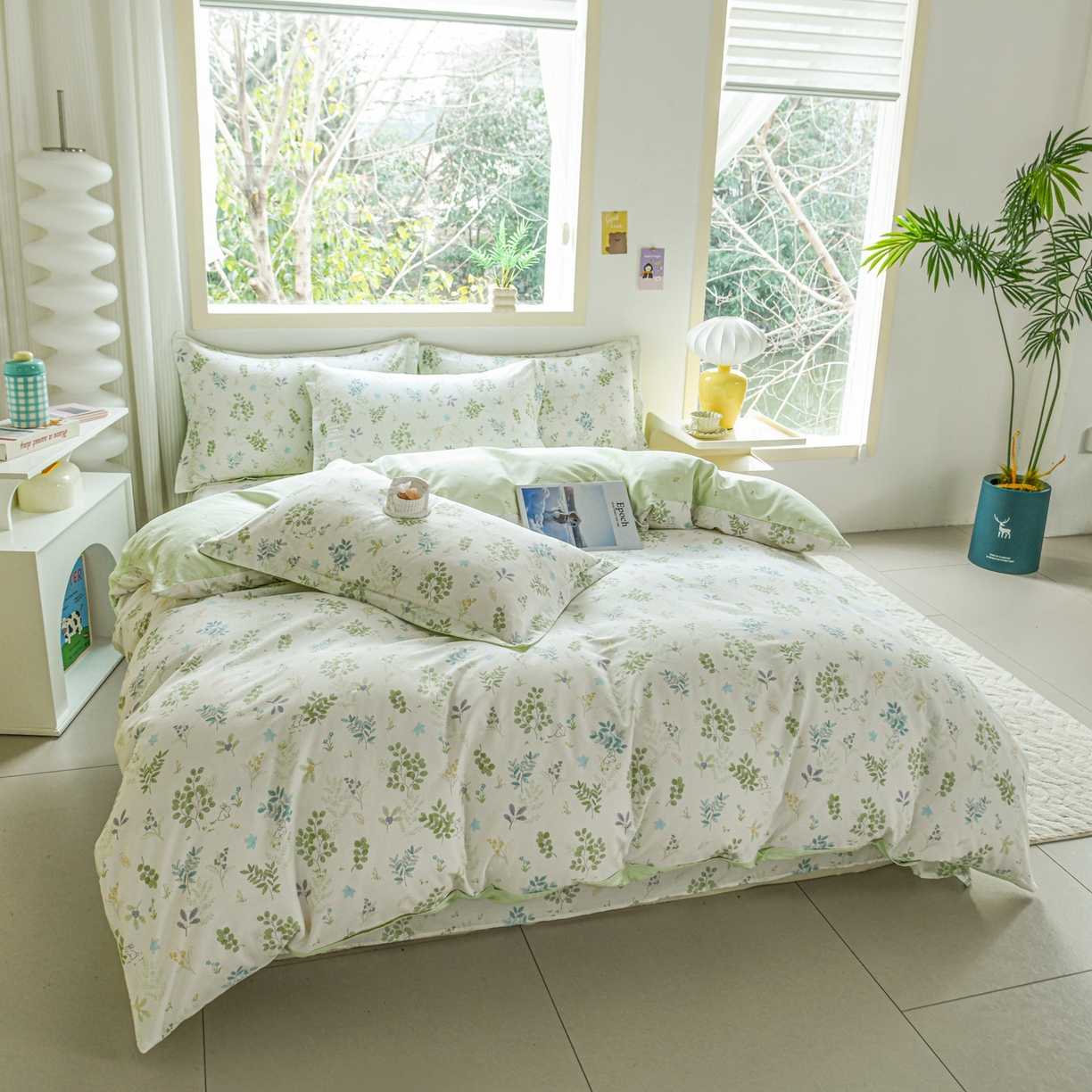 91家纺网 家纺一手货源 找家纺 缘舒家纺 2026新款全棉纯棉印花单被套被套单件 花丛小艺