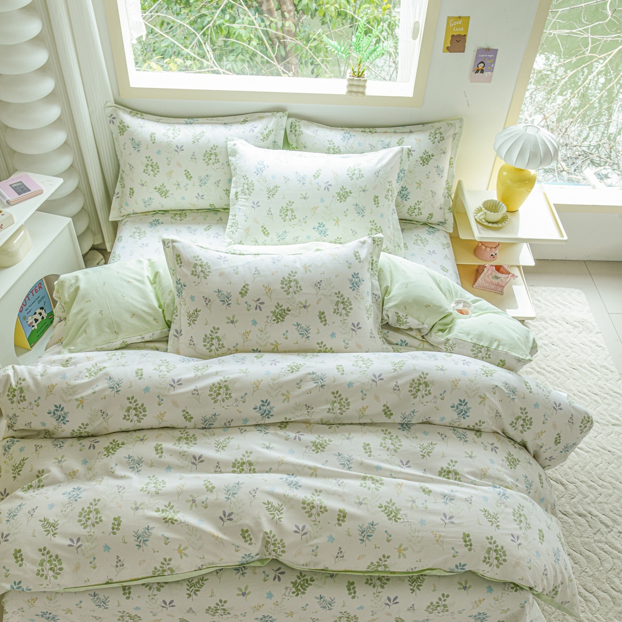 91家纺网 家纺一手货源 找家纺 缘舒家纺 2026新款全棉纯棉印花单被套被套单件 花丛小艺