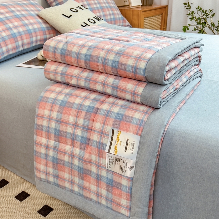 91家纺网 家纺一手货源 找家纺 （总）宝士康家纺 2026新款10A抗菌无印风单夏被/夏被四件套 被子被芯