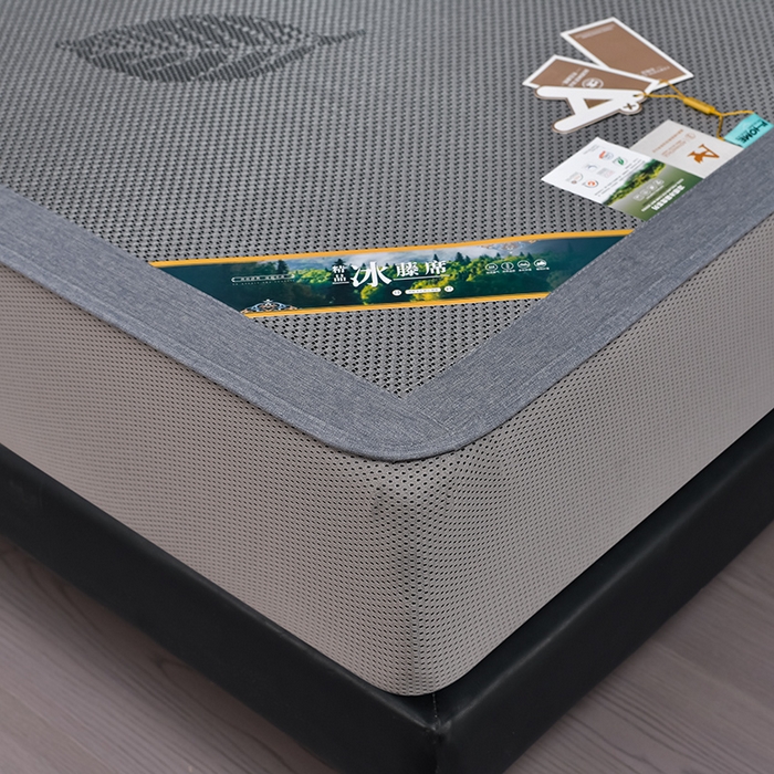 91家纺网 家纺一手货源 找家纺 （总）小牛席业 202新款加厚款-叶语冰藤席系列（床笠款）凉席藤席冰藤席冰丝席竹席草席空调席乳胶席豆豆席