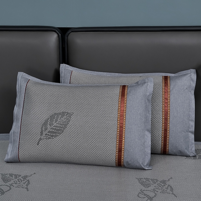 91家纺网 家纺一手货源 找家纺 （总）小牛席业 202新款加厚款-叶语冰藤席系列（床笠款）凉席藤席冰藤席冰丝席竹席草席空调席乳胶席豆豆席