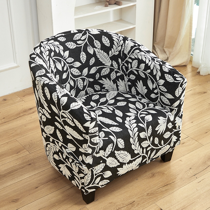 91家纺网 家纺一手货源 找家纺 逐日沙发套 2026新款提花系列-半圆椅套 素奢柳韵-月光白