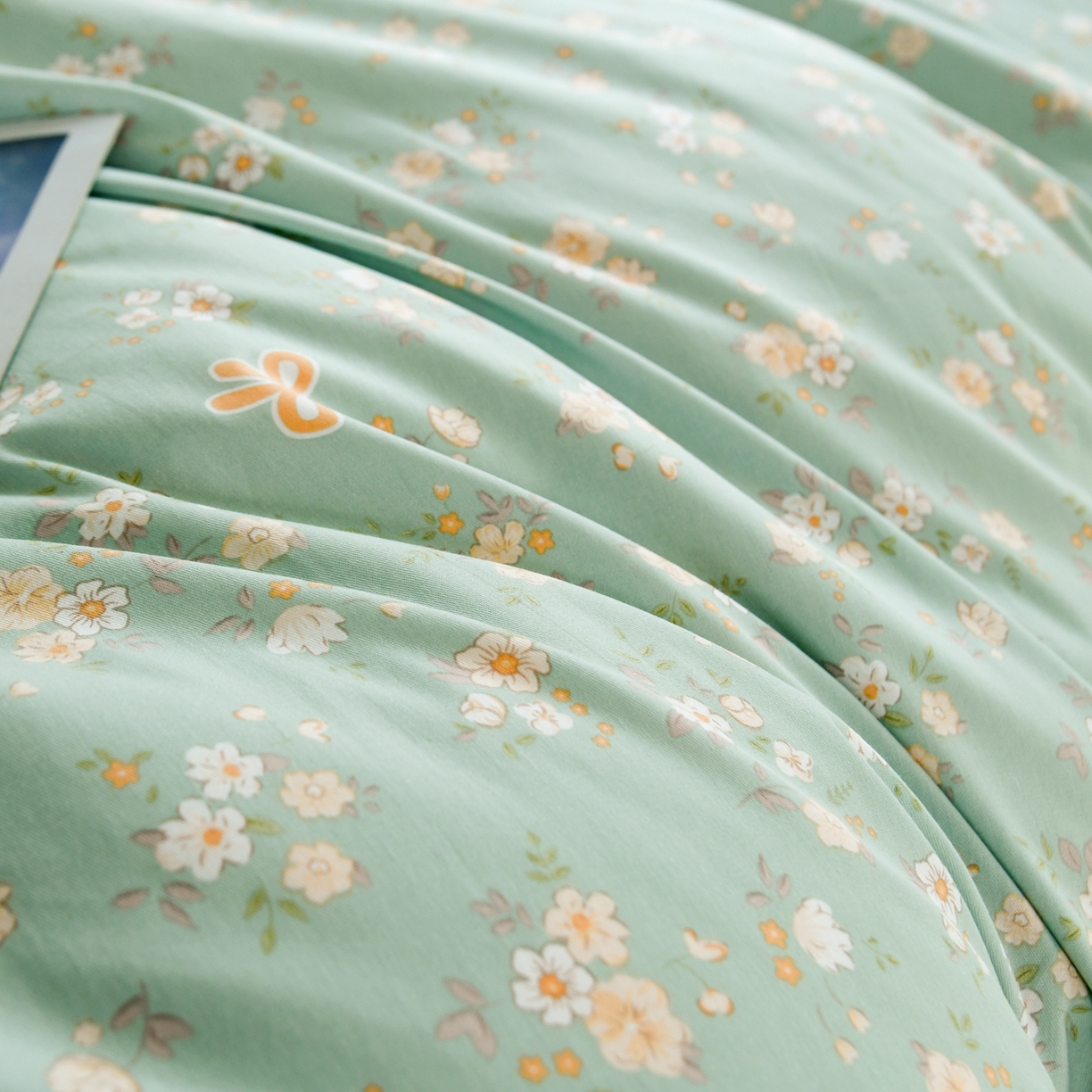 91家纺网 家纺一手货源 找家纺 缘舒家纺 2026新款全棉纯棉印花单被套被套单件 花间兔