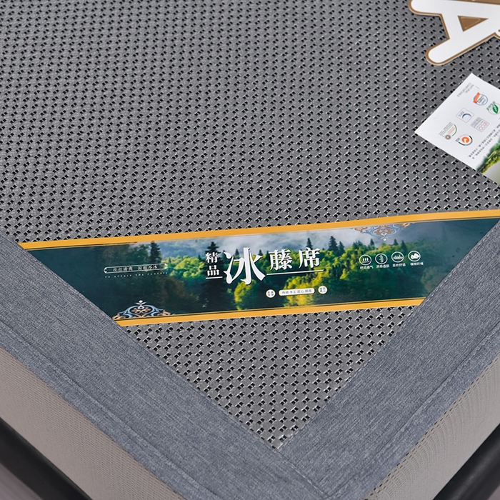 91家纺网 家纺一手货源 找家纺 小牛席业 202新款加厚款-叶语冰藤席系列（床笠款）凉席藤席冰藤席冰丝席竹席草席空调席乳胶席豆豆席 加厚款-叶语冰藤席系列床笠款-黑咖