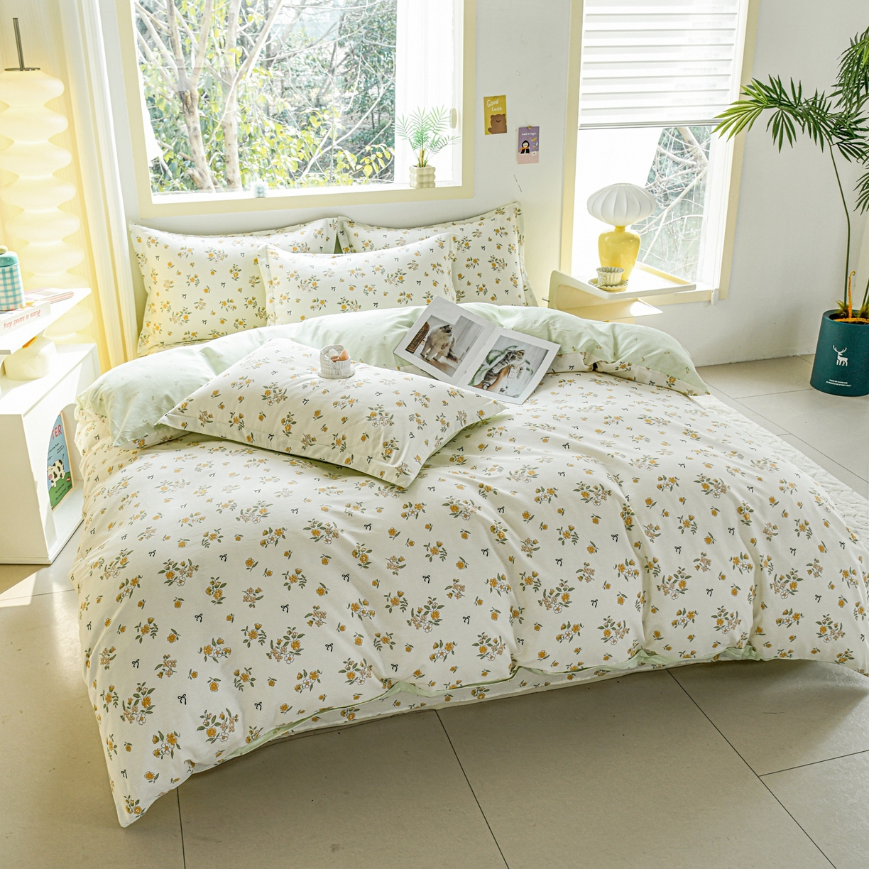 91家纺网 家纺一手货源 找家纺 缘舒家纺 2026新款全棉纯棉印花单被套被套单件 花叙