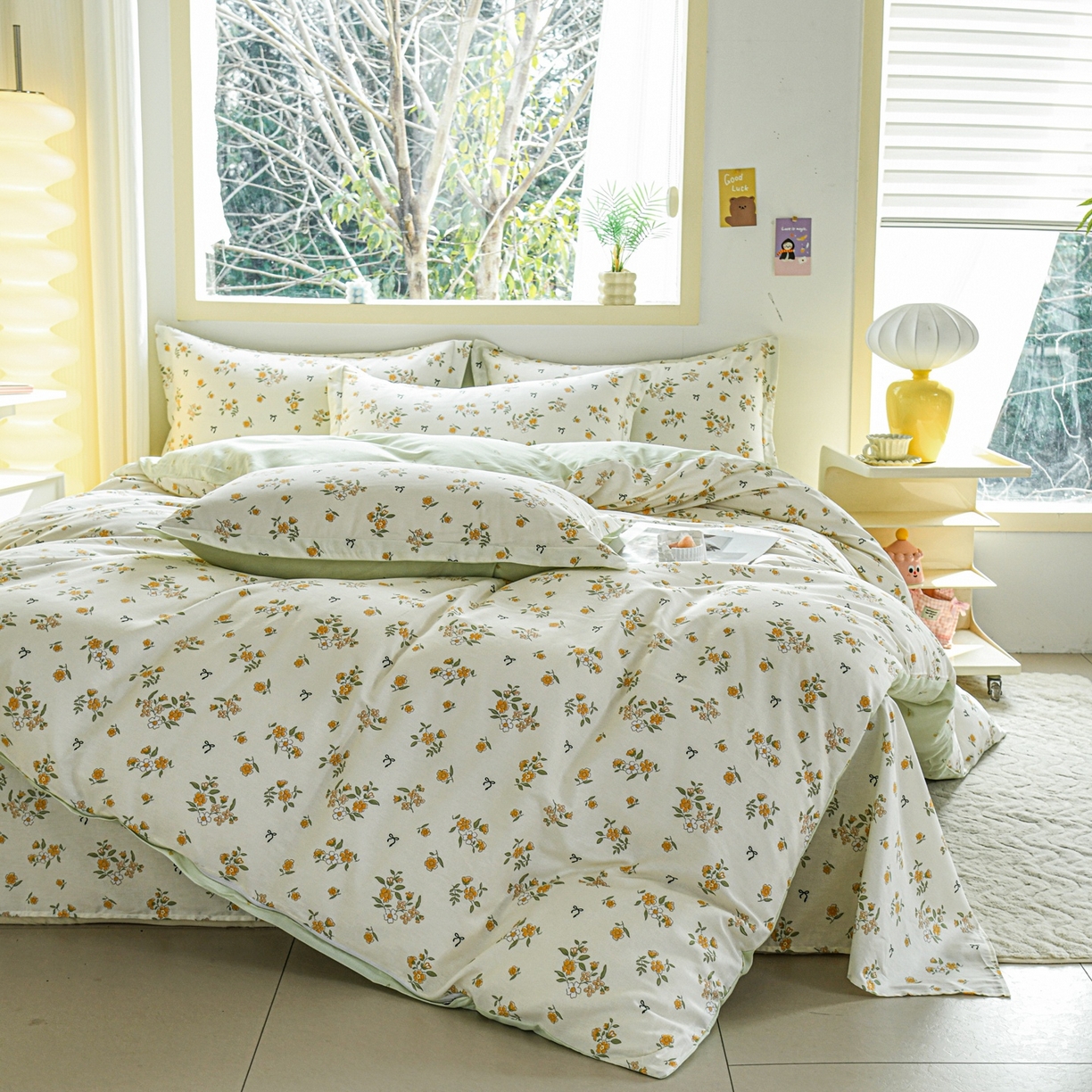 91家纺网 家纺一手货源 找家纺 缘舒家纺 2026新款全棉纯棉印花单被套被套单件 花叙