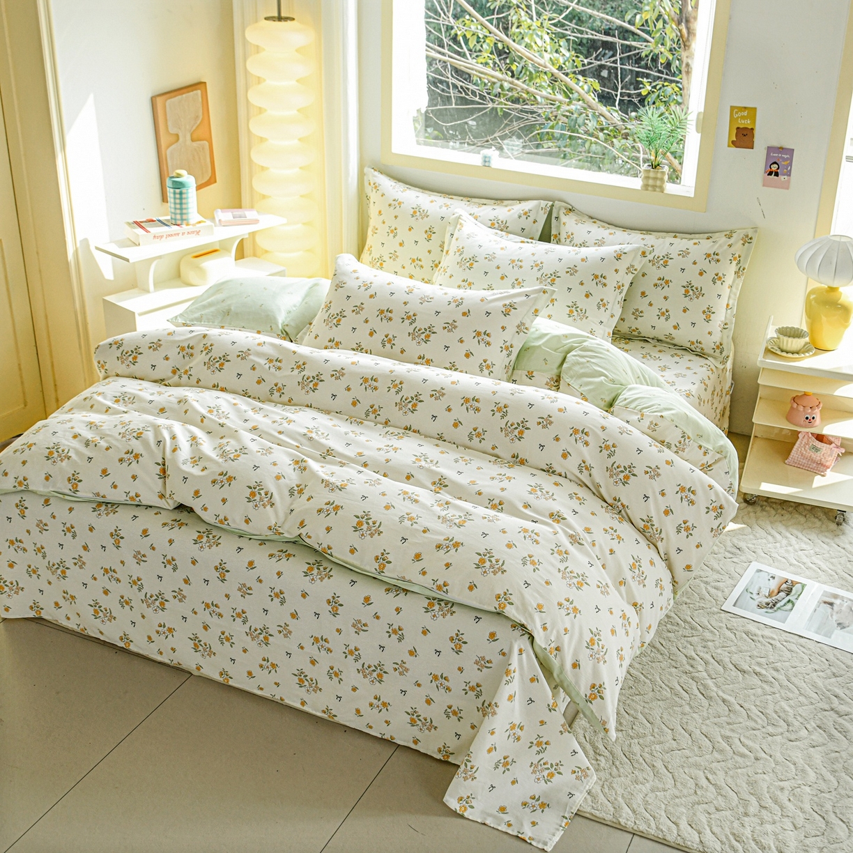 91家纺网 家纺一手货源 找家纺 缘舒家纺 2026新款全棉纯棉印花单被套被套单件 花叙