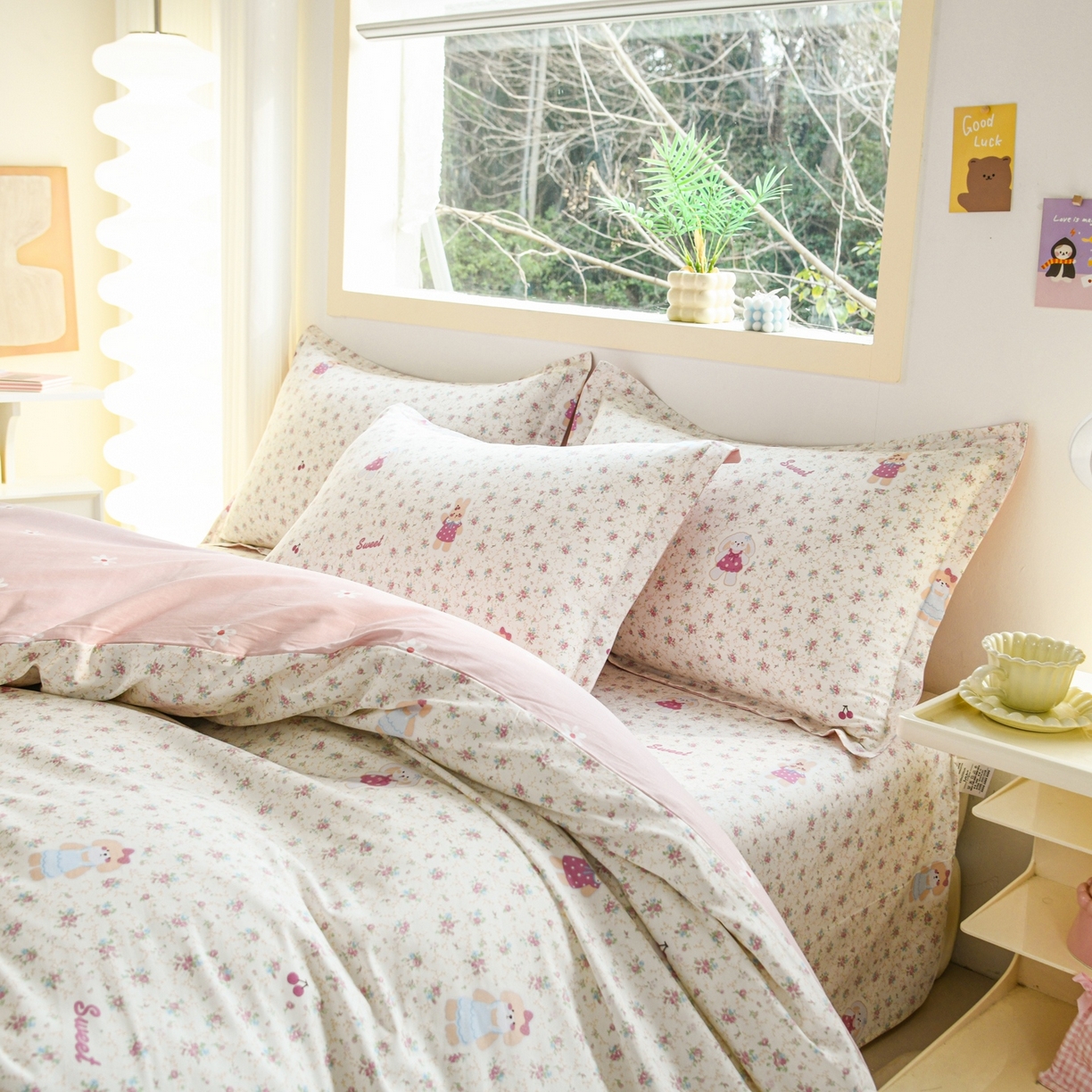 91家纺网 家纺一手货源 找家纺 缘舒家纺 2026新款全棉纯棉印花单被套被套单件 花寻觅兔-卡通类