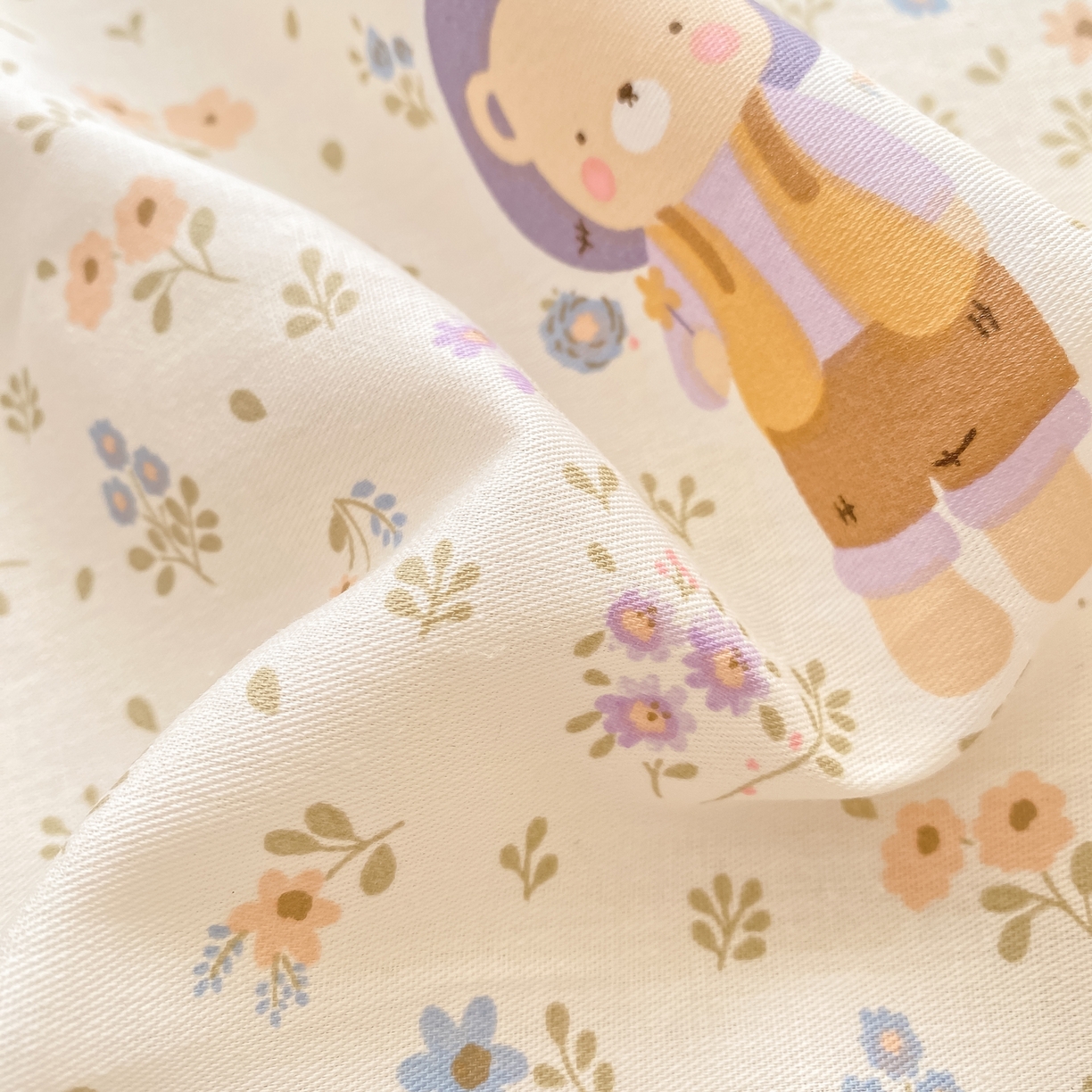 91家纺网 家纺一手货源 找家纺 女子家纺 2026新款全棉纯棉印花小清新系列单床笠单品床笠床笠单件 碎花兔熊