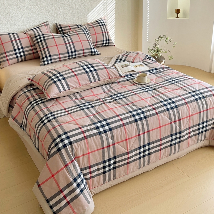 91家纺网 家纺一手货源 找家纺 宝士康家纺 2026新款10A抗菌无印风单夏被/夏被四件套 被子被芯 宝利格