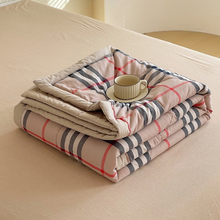 91家纺网 家纺一手货源 找家纺 宝士康家纺 2026新款10A抗菌无印风单夏被/夏被四件套 被子被芯 宝利格