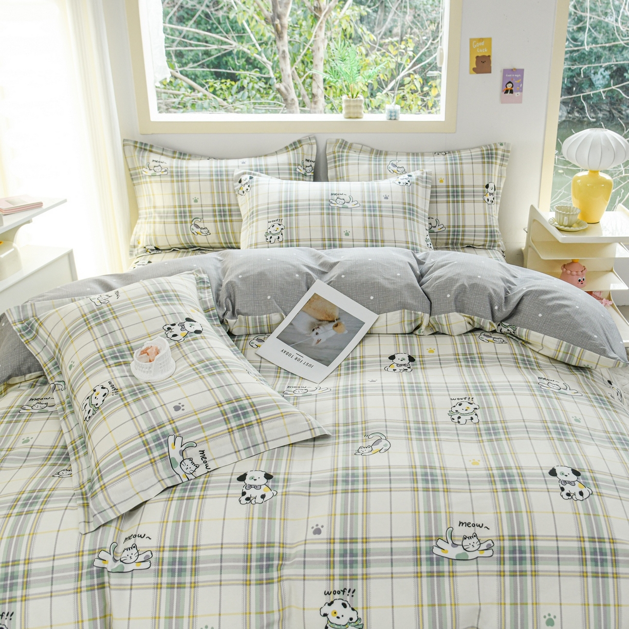 91家纺网 家纺一手货源 找家纺 缘舒家纺 2026新款全棉纯棉印花单被套被套单件 酷乐爱宠