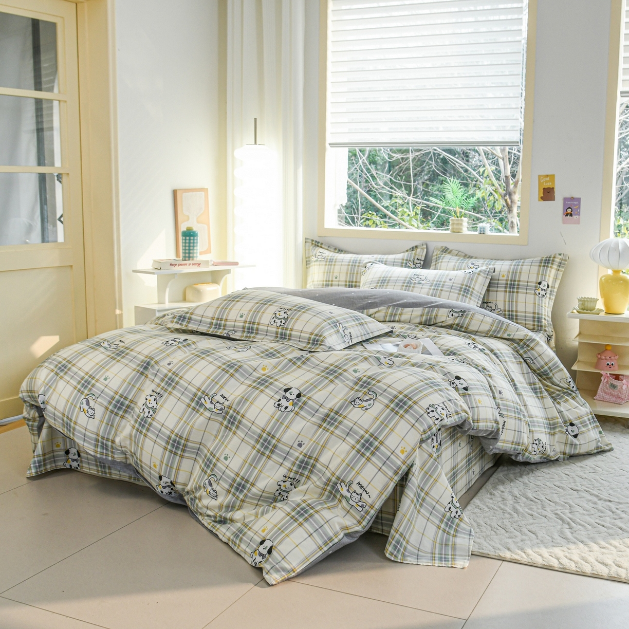 91家纺网 家纺一手货源 找家纺 缘舒家纺 2026新款全棉纯棉印花单被套被套单件 酷乐爱宠