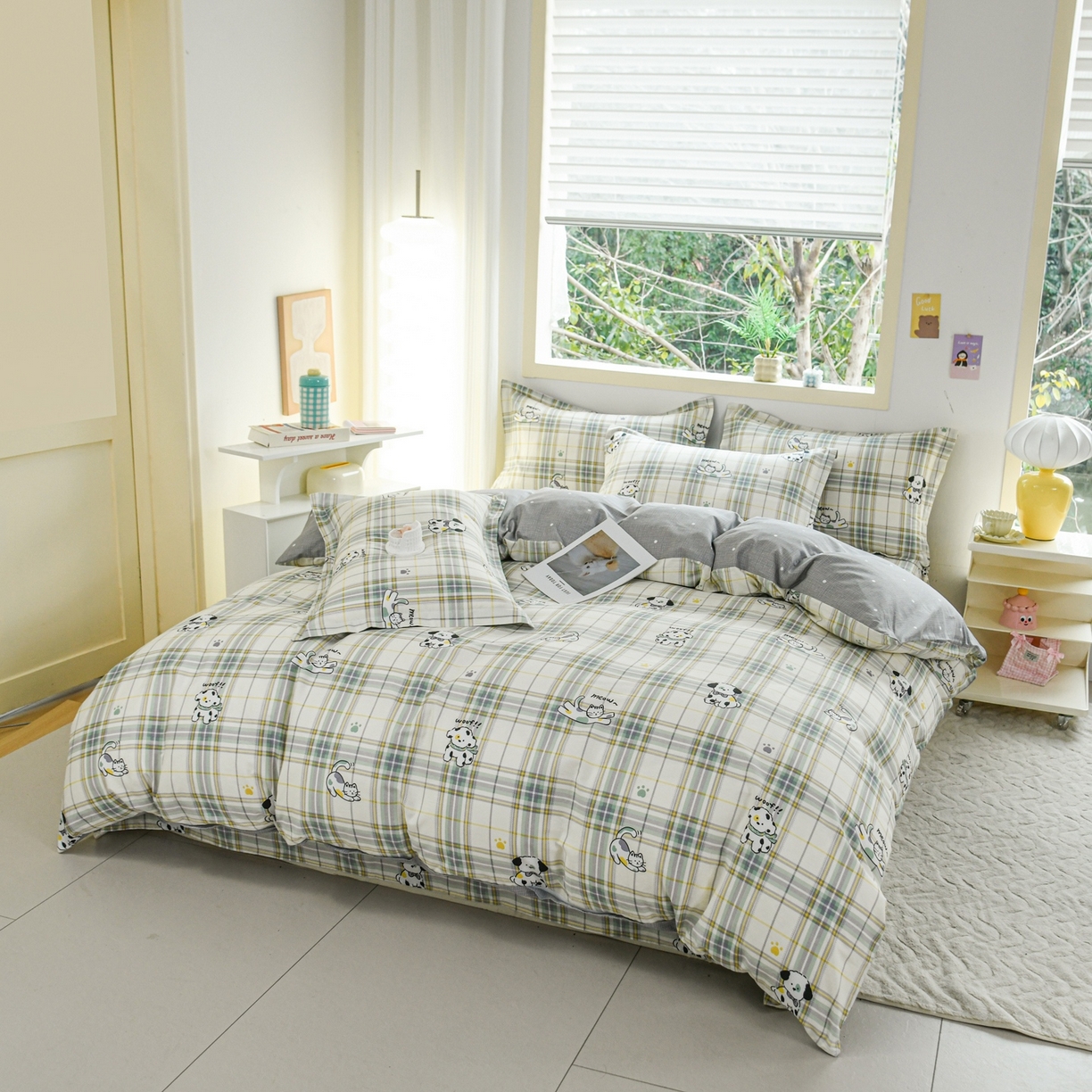 91家纺网 家纺一手货源 找家纺 缘舒家纺 2026新款全棉纯棉印花单被套被套单件 酷乐爱宠