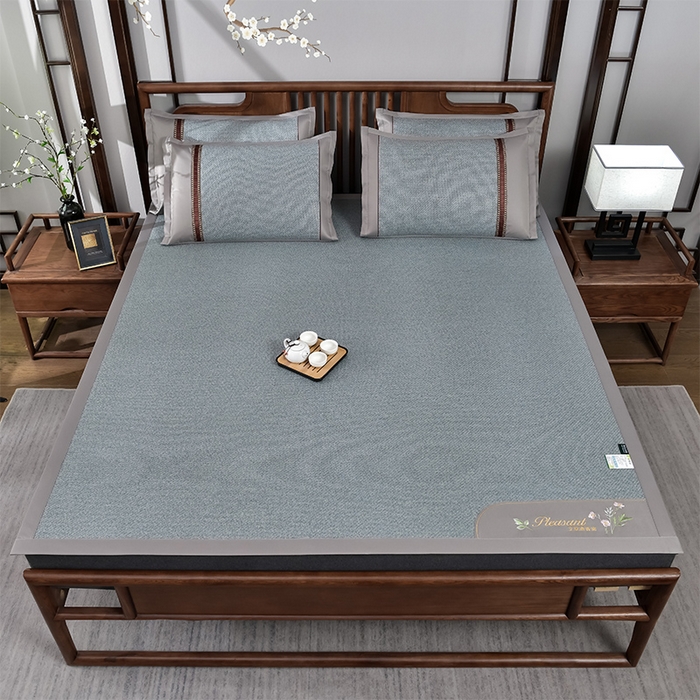 91家纺网 家纺一手货源 找家纺 （总）小牛席业 2026新款加厚款-艾草清香养生席系列（全藤席面）