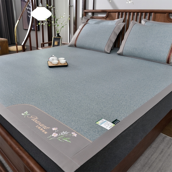 91家纺网 家纺一手货源 找家纺 （总）小牛席业 2026新款加厚款-艾草清香养生席系列（全藤席面）