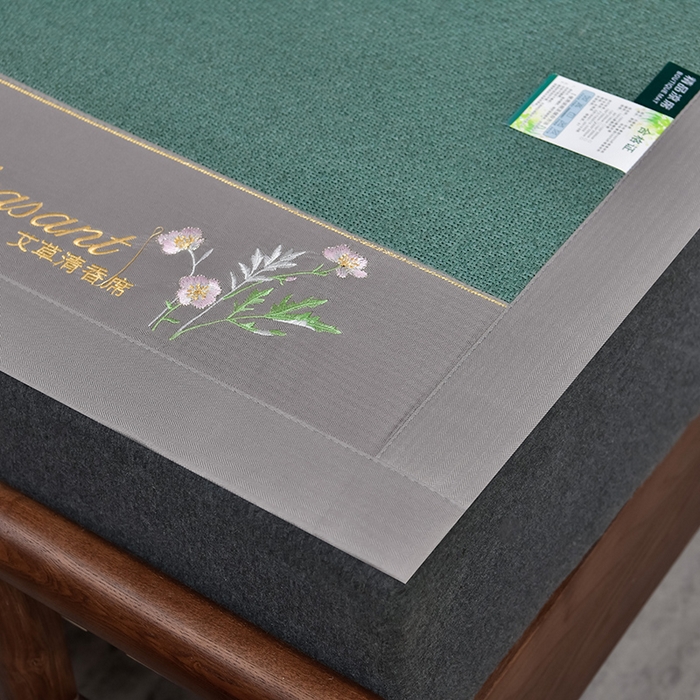 91家纺网 家纺一手货源 找家纺 小牛席业 2026新款加厚款-艾草清香养生席系列（全藤席面） 加厚款-艾草清香养生席（墨绿）