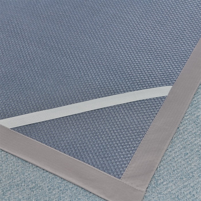 91家纺网 家纺一手货源 找家纺 小牛席业 2026新款加厚款-艾草清香养生席系列（全藤席面） 加厚款-艾草清香养生席（冰蓝）