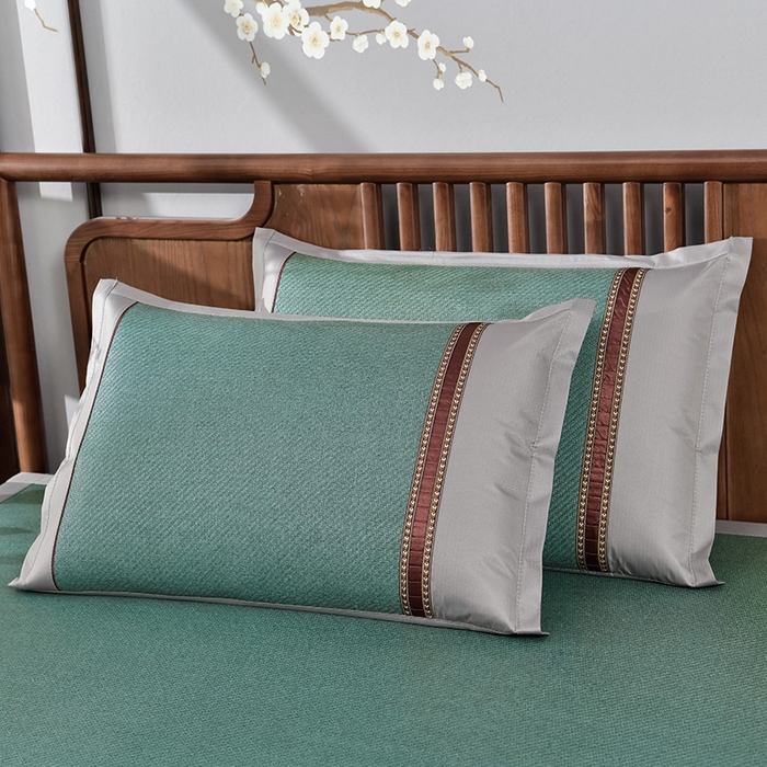 91家纺网 家纺一手货源 找家纺 小牛席业 2026新款加厚款-艾草清香养生席系列（全藤席面） 加厚款-艾草清香养生席（墨绿）