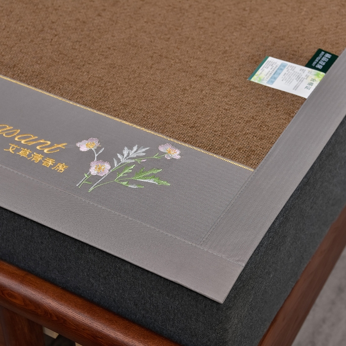 91家纺网 家纺一手货源 找家纺 小牛席业 2026新款加厚款-艾草清香养生席系列（全藤席面） 加厚款-艾草清香养生席（浅咖）