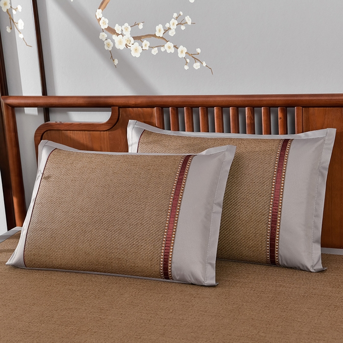 91家纺网 家纺一手货源 找家纺 小牛席业 2026新款加厚款-艾草清香养生席系列（全藤席面） 加厚款-艾草清香养生席（浅咖）