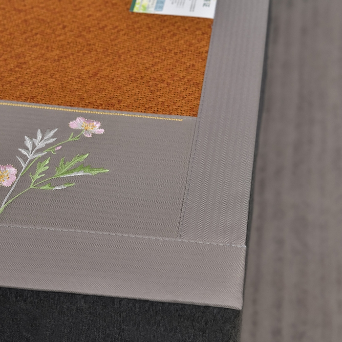 91家纺网 家纺一手货源 找家纺 小牛席业 2026新款加厚款-艾草清香养生席系列（全藤席面） 加厚款-艾草清香养生席（红棕）