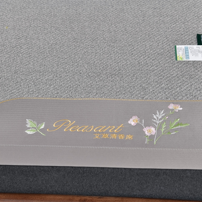 91家纺网 家纺一手货源 找家纺 小牛席业 2026新款加厚款-艾草清香养生席系列（全藤席面） 加厚款-艾草清香养生席（灰色）