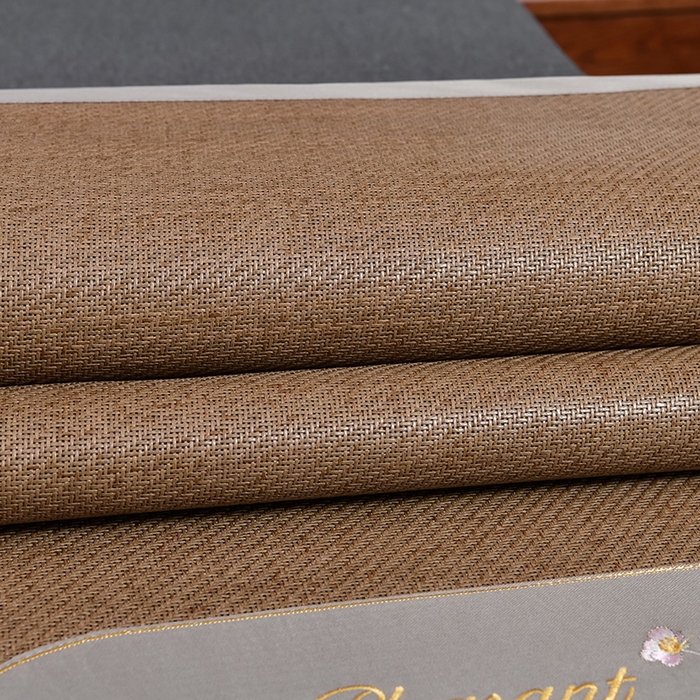 91家纺网 家纺一手货源 找家纺 小牛席业 2026新款加厚款-艾草清香养生席系列（全藤席面） 加厚款-艾草清香养生席（浅咖）