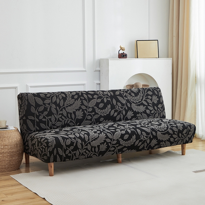 逐日沙发套 2026新款提花系列-沙发床 素奢柳韵-碳石灰