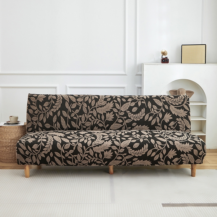 91家纺网 家纺一手货源 找家纺 逐日沙发套 2026新款提花系列-沙发床 素奢柳韵-卡其色